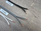 Vintage NOS speaker cable / wire 1.5mm² 2.5mm² pure copper ideal TANNOY (bare wires, no 4mm plugs).