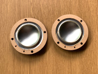 Matched pair rare MINT Paxolin TANNOY Silver Reds HF in "leather / crinkle" finish (41/42)