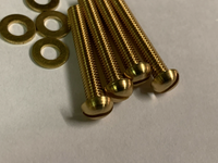 4 TANNOY HF fixing screws & washers, solid brass for Red Gold HPD K Series