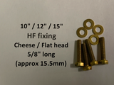 4 TANNOY HF fixing screws & washers, solid brass for Red Gold HPD K Series