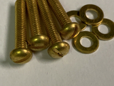 4 TANNOY Magnet cover fixing screws & washers, solid brass for Red Gold HPD K Series