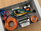 Pair new TANNOY empty grey boxes, for speaker crossovers, for DIY projects