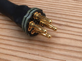 4 PIN (with wires) TANNOY SPEAKER PLUGS, new build, gold plated.