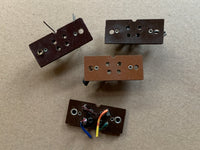 One USED vintage TANNOY 4 pin speaker socket, Silver Red Gold HPD.