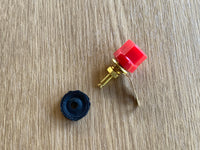 Gold plated TANNOY grade correct 4mm speaker speakers sockets WITH INSULATOR (accepts big wires)