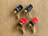 Gold plated TANNOY grade correct 4mm speaker speakers sockets WITH INSULATOR (accepts big wires)
