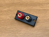 Genuine nickel-plated / or Gold contacts TANNOY 4mm speaker speaker sockets, beautifully mounted on plate