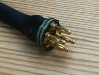 4 PIN (kit with sleeves) TANNOY SPEAKER PLUGS, new build, gold plated.